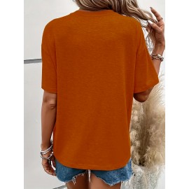 [Thanksgiving Christian Faith] Women's Thanksgiving Christian Faith T-Shirt | Pumpkin Cross Design Give Thanks | Lightweight Orange Fall Church Outfit | Harvest Season Spring/Summer Apparel