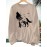 [Wolf Graphic Print Crew Neck Tee] 1pc Casual Wolf Graphic Print Long Sleeve Crew Neck T-Shirt - Polyester Top with Slight Stretch - Animal Pattern Pullover for All Seasons