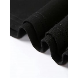 1pc Women's Anime Graphic T-Shirt - Black & White Geometric Character Print, Casual Short Sleeve Top for Spring/Summer, Machine Washable Comfort Fit, Birthday & Holiday Gift Idea, Everyday Apparel, Youthful Style, Relaxed Fit