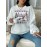 Christmas Trucks Letter Print Sweatshirt for Women - Casual Waffle Knit Long Sleeve Pullover - Soft, Breathable, Comfortable Fall/Winter Design - Merry Christmas Casual Wear