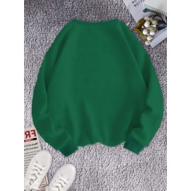 Women's Dental Assistant Graphic Print Crew Neck Sweatshirt - Teeth Leopard Pattern Casual Pullover, Relaxed Fit Fall & Spring Top, Machine Washable, Dental Assistant Gifts, No Stretch Fabric