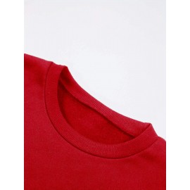 Disney Official Women's Y2K Minnie Mouse Graphic Sweatshirt - Pink with Black & White Polka Dots, Loose-Fit Round Neck Long Sleeve Pullover, Cozy Fall Winter Casual Outfit for Themed Events & Casual Attire