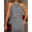 [Elegant Two-Piece Set] Elegant Solid Color Women's Sleeveless Cross Vest Top and Skirt Two-Piece Set