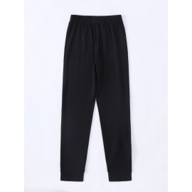 Women'S 2pcs Set, Women'S Casual Bow Print Design Crew Neck Sweatshirt and Leggings, Fall/ Winter