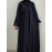 3pcs Traditional Middle Eastern Abaya Dress Set - Long Sleeve, Belted Waist, Solid Color, Non-Stretch Fabric, Spring/Summer/Fall Wear, Includes Cardigan, Dress, and Headscarf, Cultural Attire|Traditional Attire|Belted Waist Dress