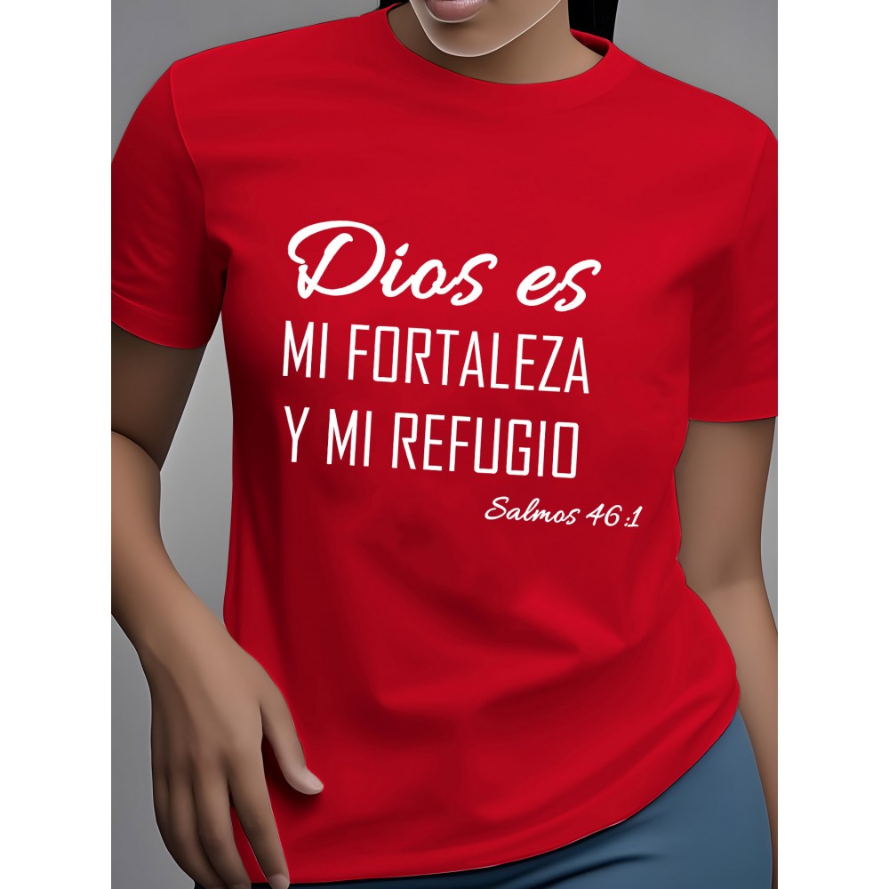 Women'S Black T-Shirt with Inspirational Biblical Verse 