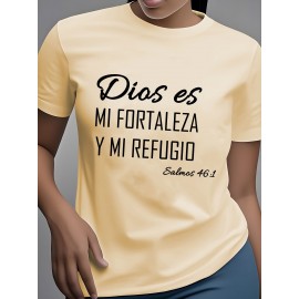 Women'S Black T-Shirt with Inspirational Biblical Verse 