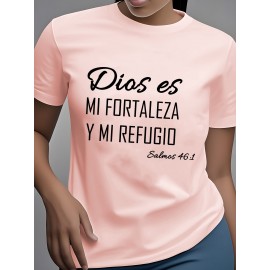 Women'S Black T-Shirt with Inspirational Biblical Verse 