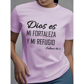 Women'S Black T-Shirt with Inspirational Biblical Verse 